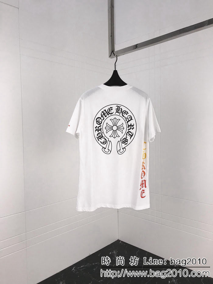 Chrome Hearts克羅心 19ss 彩虹馬蹄限定T恤 定制原版純棉面料 高版本情侶款 ydi2232